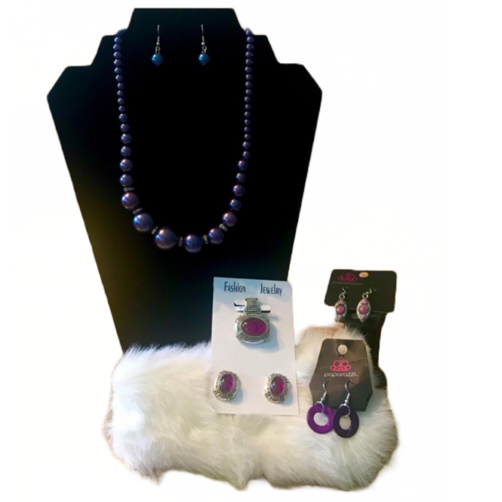 Bundle Of Fashion Jewelry In Purple Tones Nwt